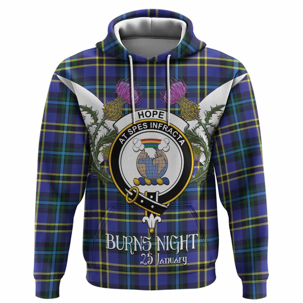 Hope Tartan Family Crest Hoodie Scottish Burns Night Thistle Floral