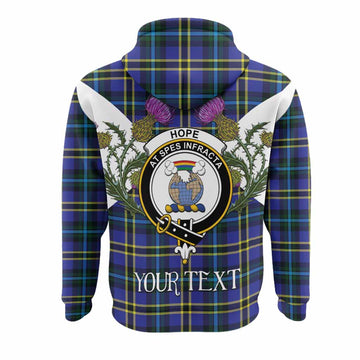 Hope Tartan Family Crest Hoodie Scottish Burns Night Thistle Floral