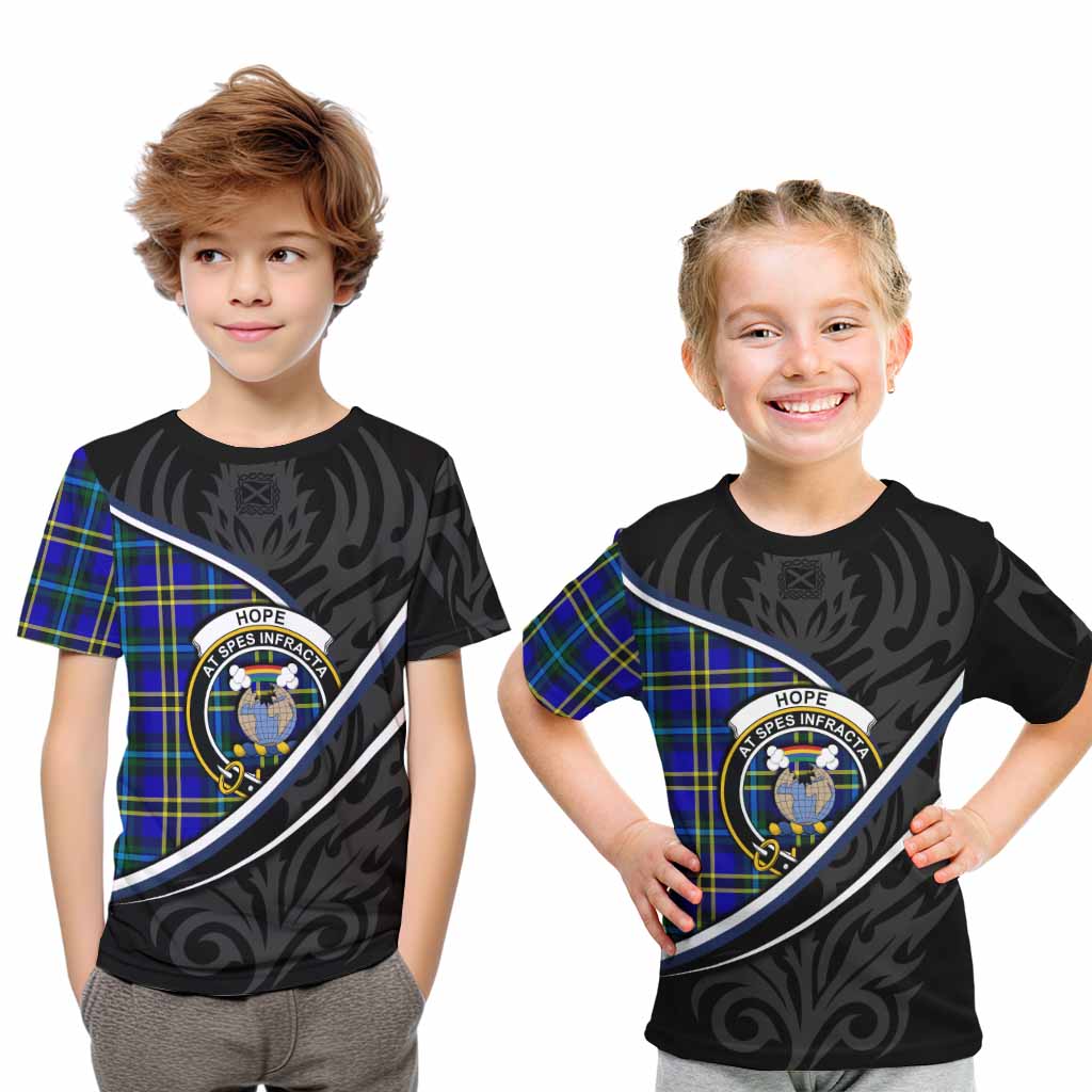 Hope Tartan Family Crest Kid T-shirt Celtic Scottish Thistle Floral - Tartan Vibes Clothing