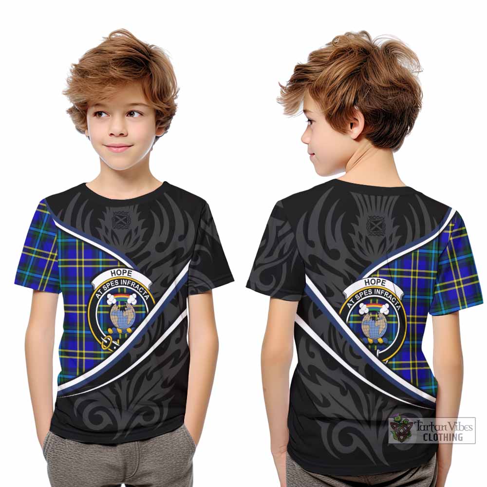 Hope Tartan Family Crest Kid T-shirt Celtic Scottish Thistle Floral - Tartan Vibes Clothing