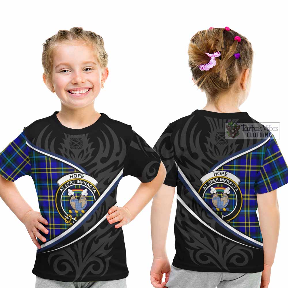 Hope Tartan Family Crest Kid T-shirt Celtic Scottish Thistle Floral - Tartan Vibes Clothing