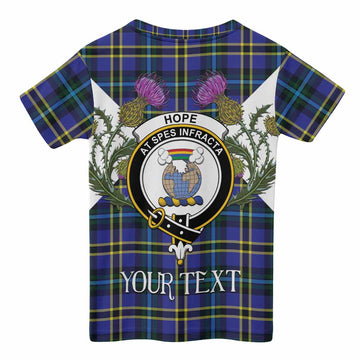 Hope Tartan Family Crest Kid T-shirt Scottish Burns Night Thistle Floral