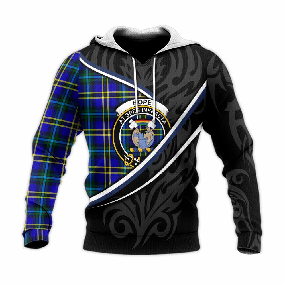 Hope Tartan Family Crest Knitted Hoodie Celtic Scottish Thistle Floral - Tartan Vibes Clothing