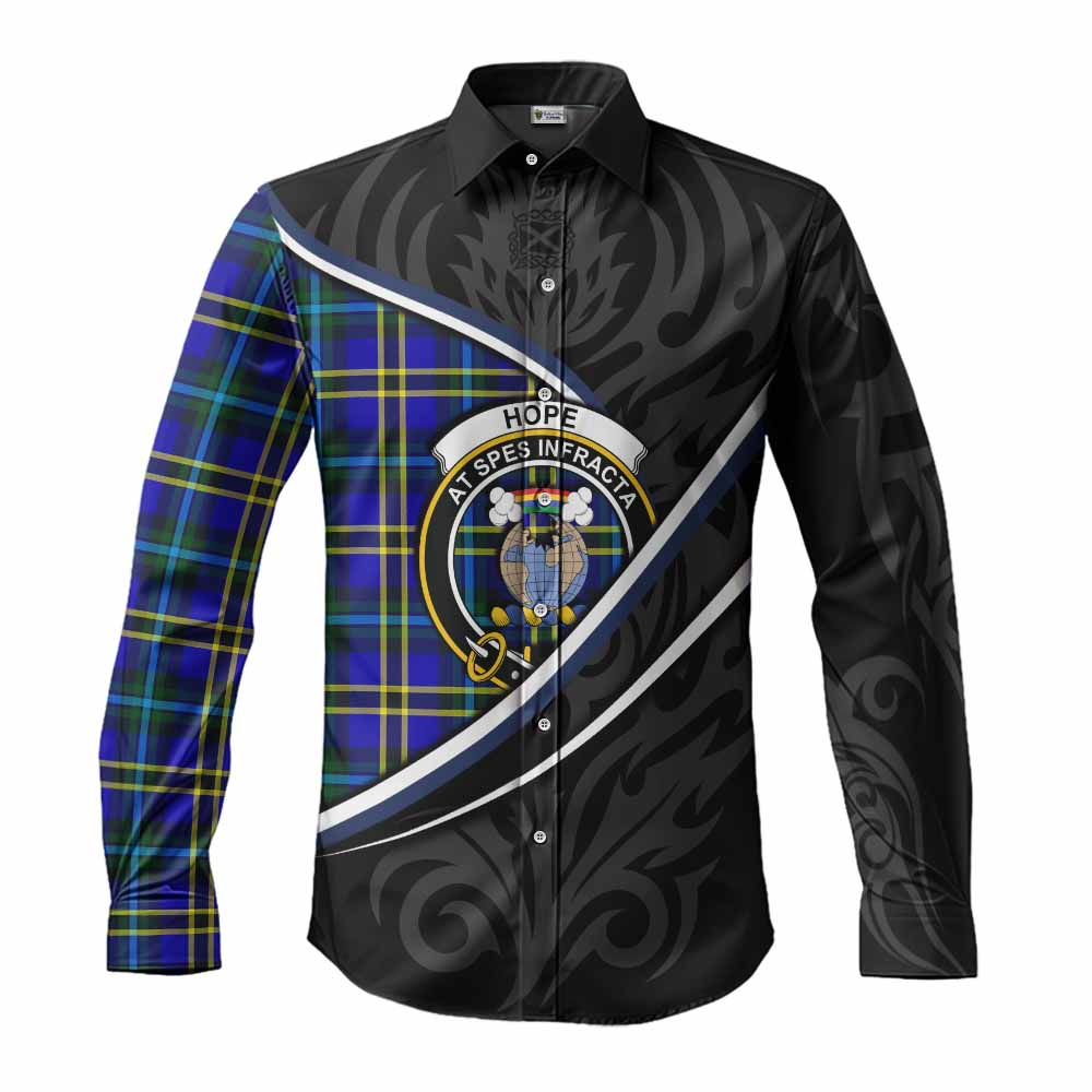 Hope Tartan Family Crest Long Sleeve Button Shirts Celtic Scottish Thistle Floral - Tartan Vibes Clothing
