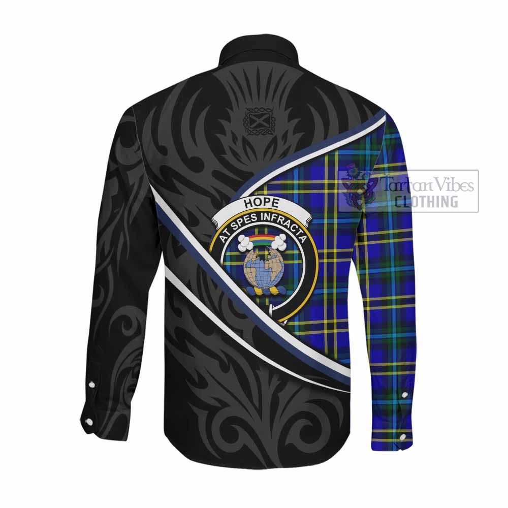 Hope Tartan Family Crest Long Sleeve Button Shirts Celtic Scottish Thistle Floral - Tartan Vibes Clothing