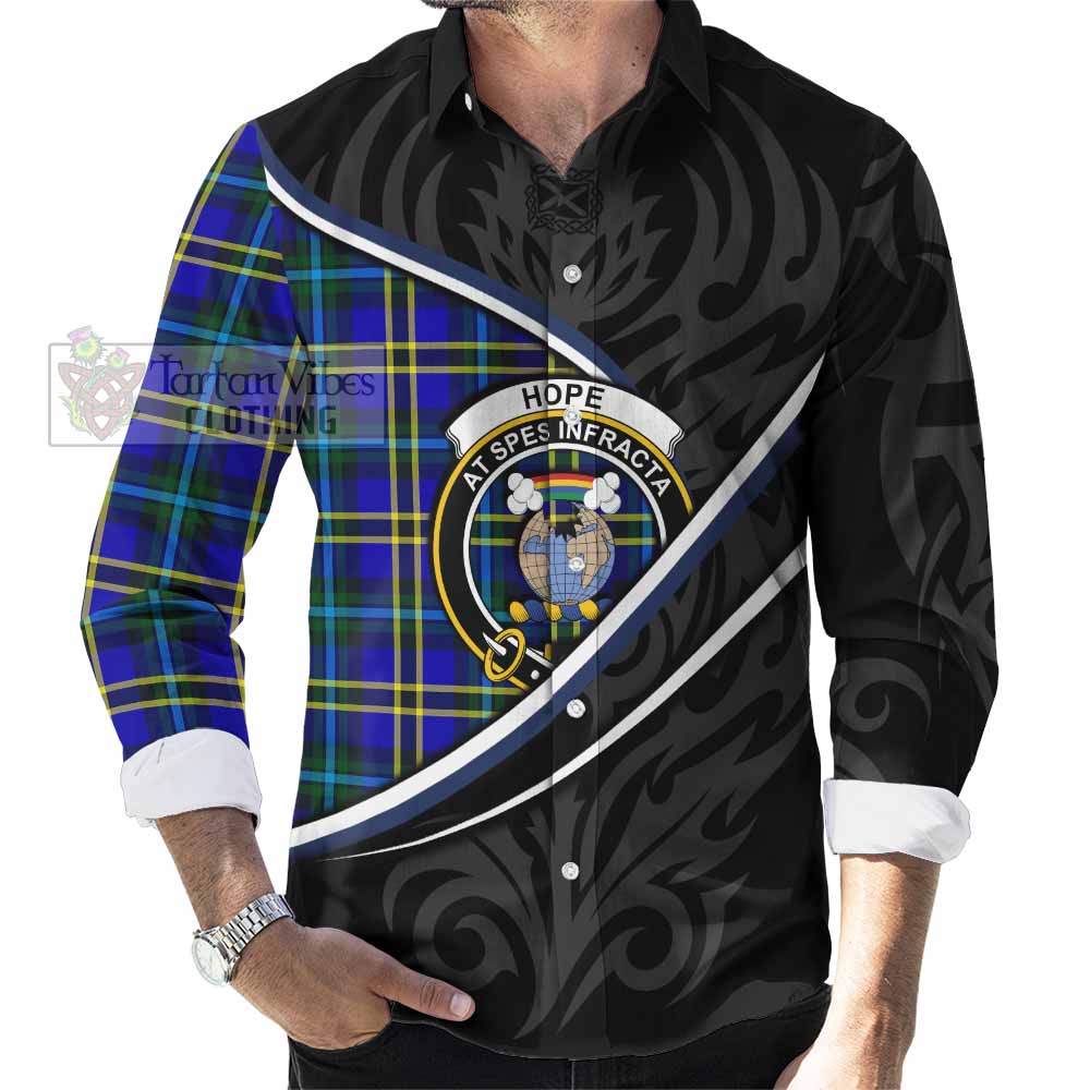 Hope Tartan Family Crest Long Sleeve Button Shirts Celtic Scottish Thistle Floral - Tartan Vibes Clothing