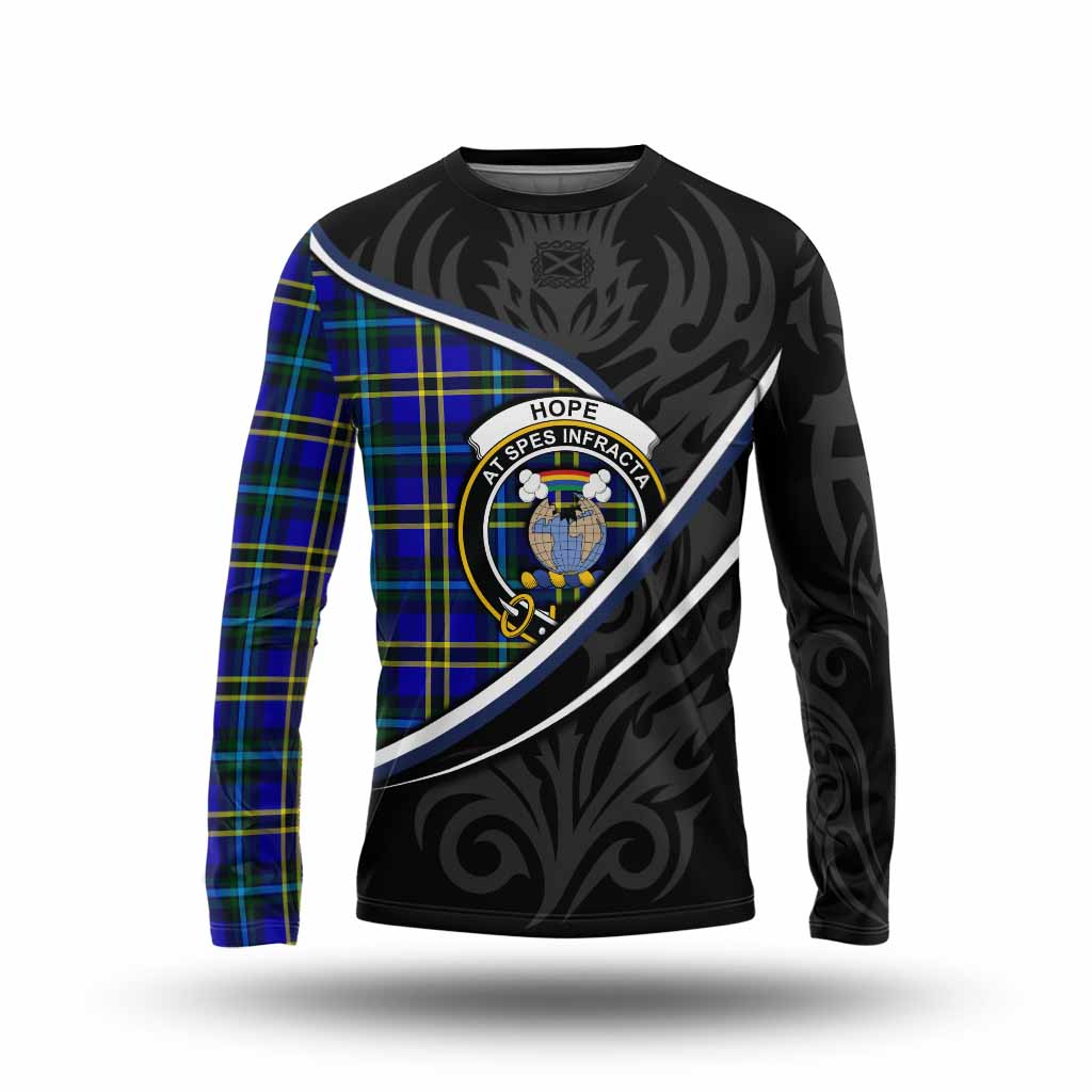 Hope Tartan Family Crest Long Sleeve T-Shirt Celtic Scottish Thistle Floral - Tartan Vibes Clothing