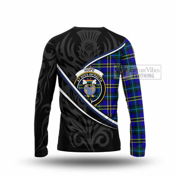 Hope Tartan Family Crest Long Sleeve T-Shirt Celtic Scottish Thistle Floral - Tartan Vibes Clothing