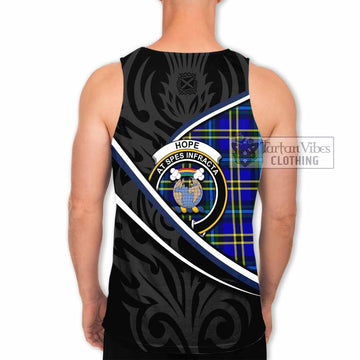 Hope Tartan Family Crest Men Tank Top Celtic Scottish Thistle Floral - Tartan Vibes Clothing