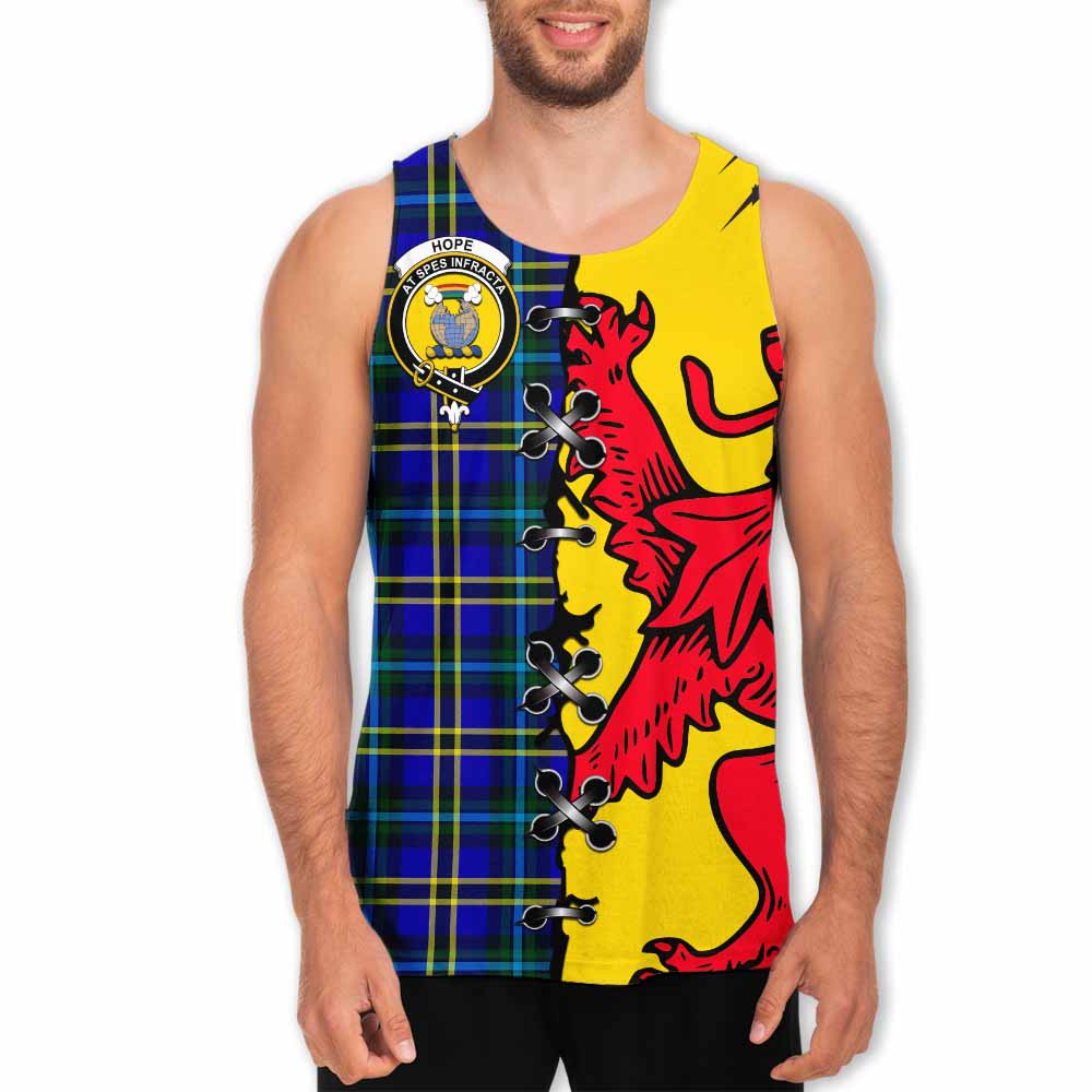 Hope Tartan Family Crest Men Tank Top Lion Rampant Honor - Tartan Vibes Clothing