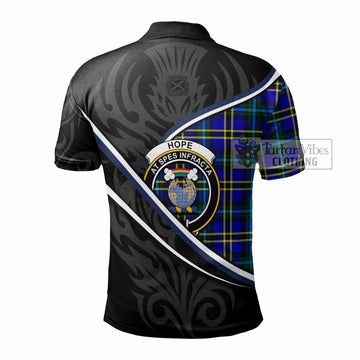 Hope Tartan Family Crest Polo Shirt Celtic Scottish Thistle Floral
