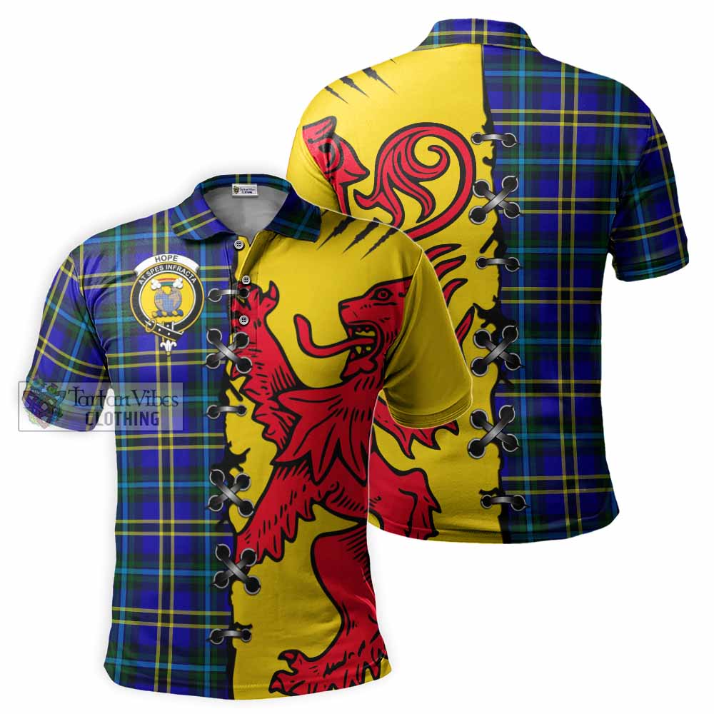 Hope Tartan Family Crest Polo Shirt Lion Rampant Honor - Tartan Vibes Clothing