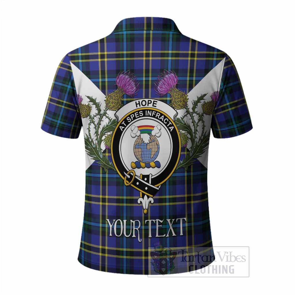 Hope Tartan Family Crest Polo Shirt Scottish Burns Night Thistle Floral