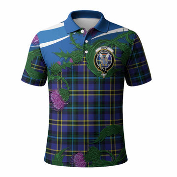 Hope Tartan Family Crest Polo Shirt Thistle in Minimalism