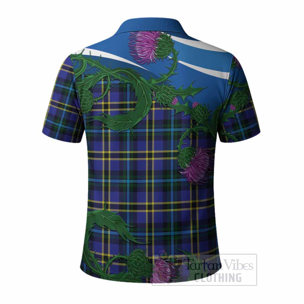 Hope Tartan Family Crest Polo Shirt Thistle in Minimalism