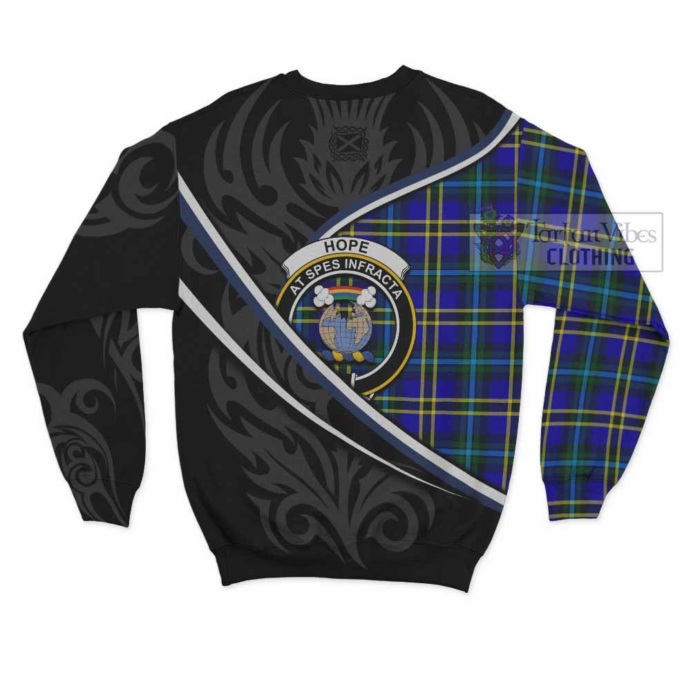 Hope Tartan Family Crest Sweatshirt Celtic Scottish Thistle Floral - Tartan Vibes Clothing