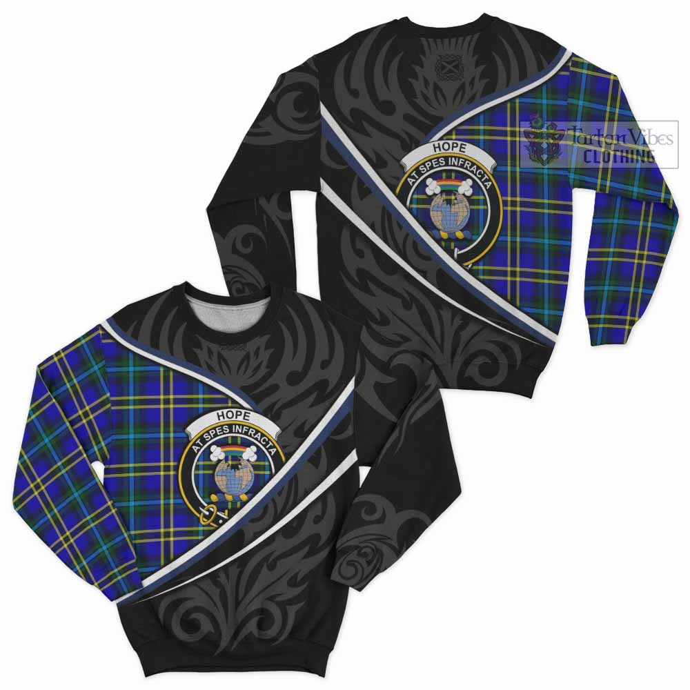 Hope Tartan Family Crest Sweatshirt Celtic Scottish Thistle Floral - Tartan Vibes Clothing