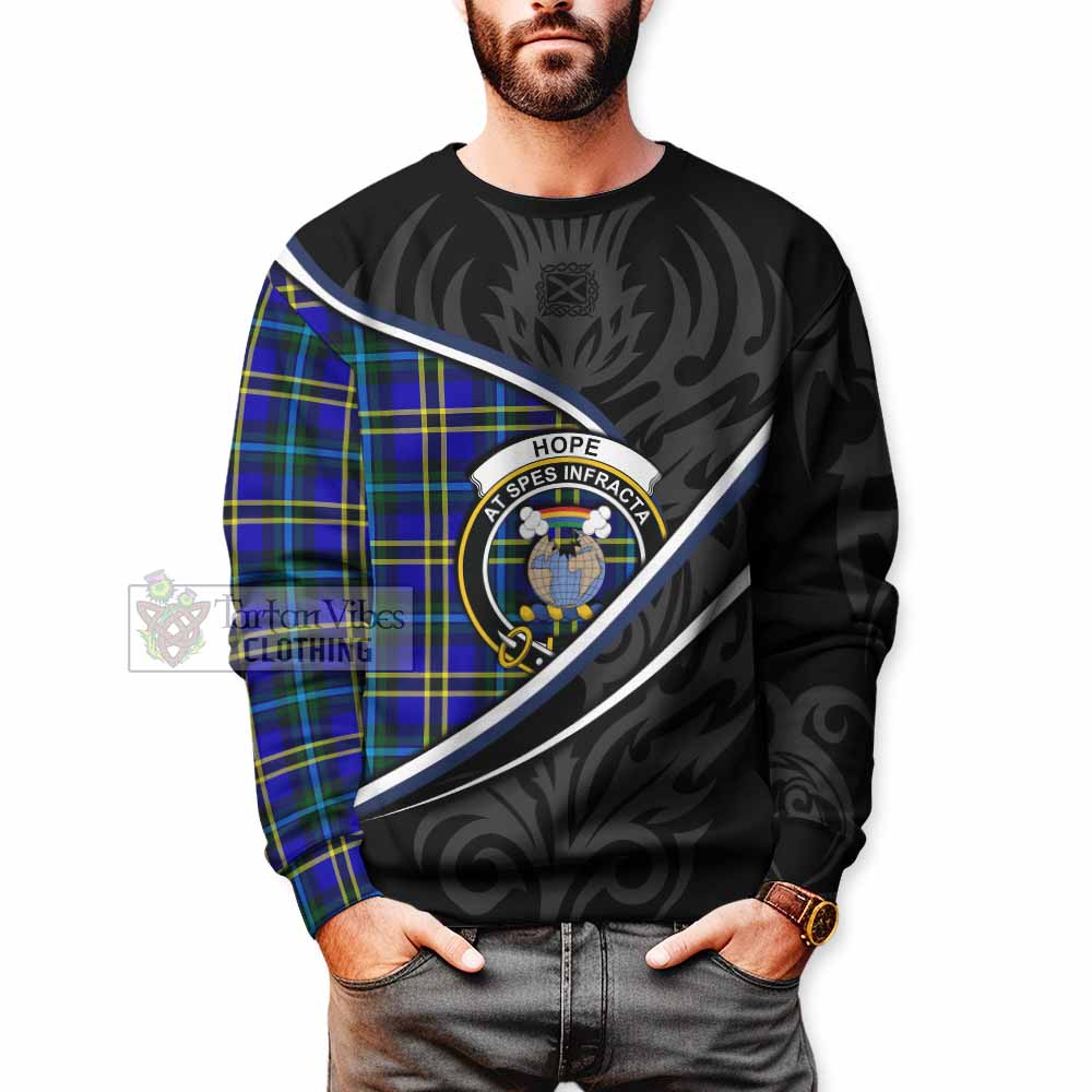 Hope Tartan Family Crest Sweatshirt Celtic Scottish Thistle Floral - Tartan Vibes Clothing