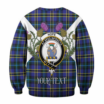 Hope Tartan Family Crest Sweatshirt Scottish Burns Night Thistle Floral