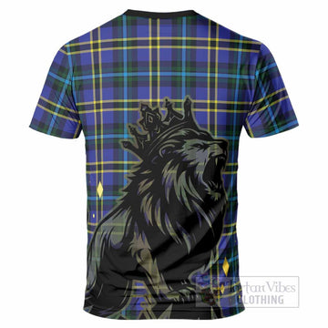 Hope Tartan Family Crest T-Shirt Crowned Lion Roaring