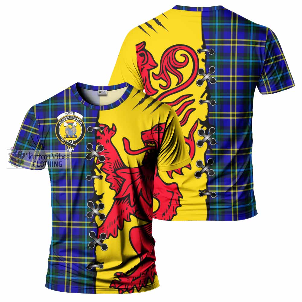 Hope Tartan Family Crest T-shirt Lion Rampant Honor - Tartan Vibes Clothing