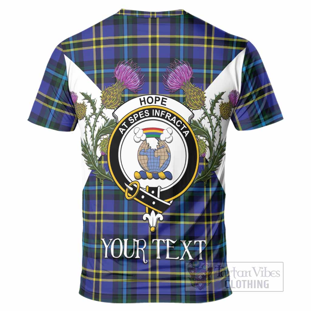 Hope Tartan Family Crest T-Shirt Scottish Burns Night Thistle Floral