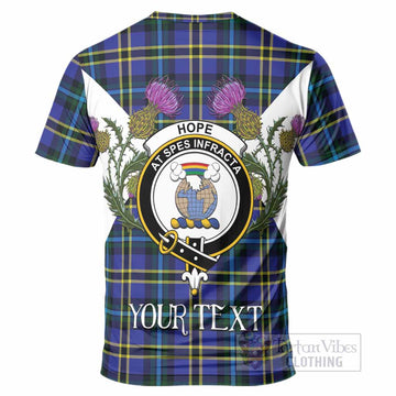 Hope Tartan Family Crest T-Shirt Scottish Burns Night Thistle Floral