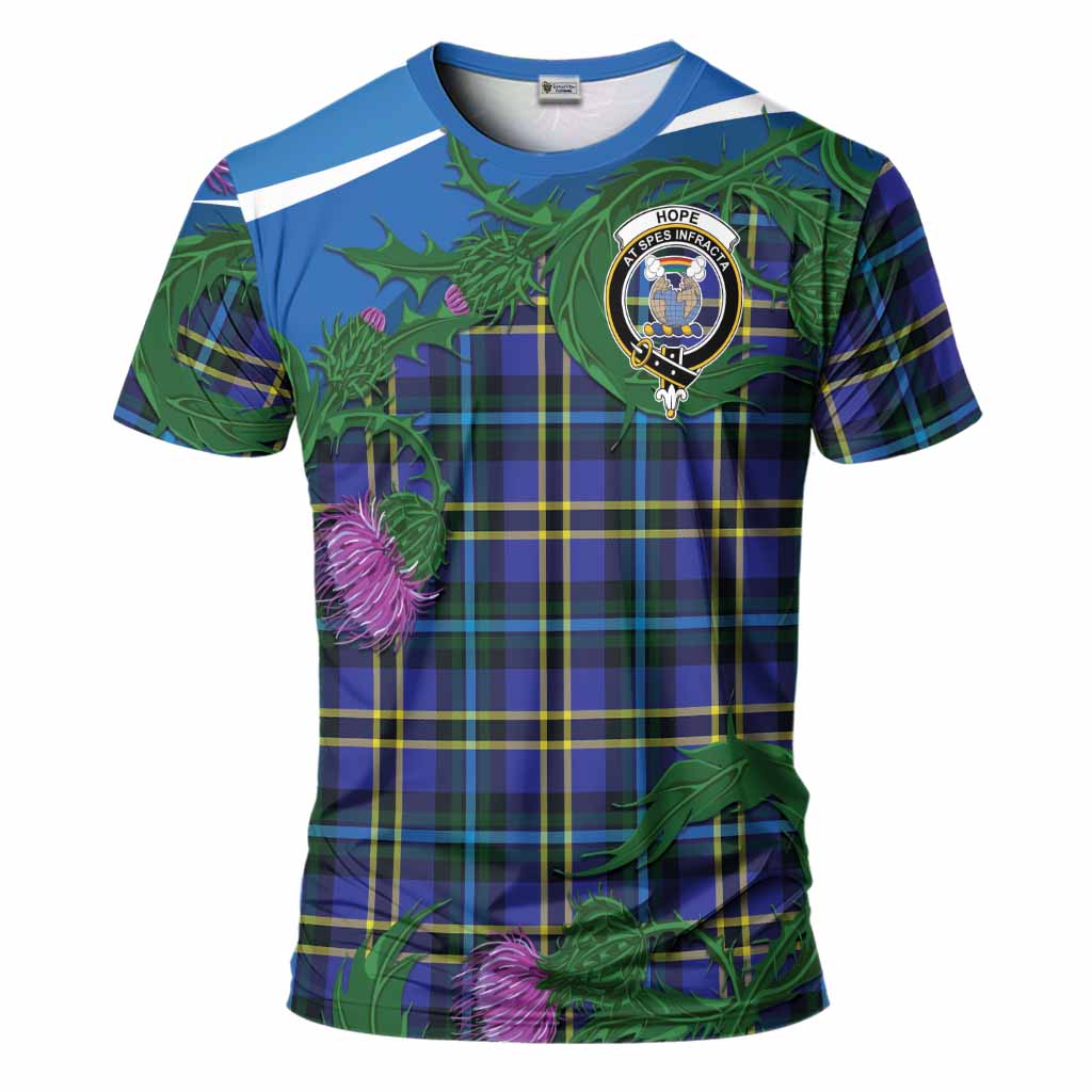 Hope Tartan Family Crest T-Shirt Thistle in Minimalism