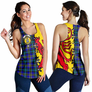 Hope Tartan Family Crest Women Racerback Tanks Lion Rampant Honor - Tartan Vibes Clothing