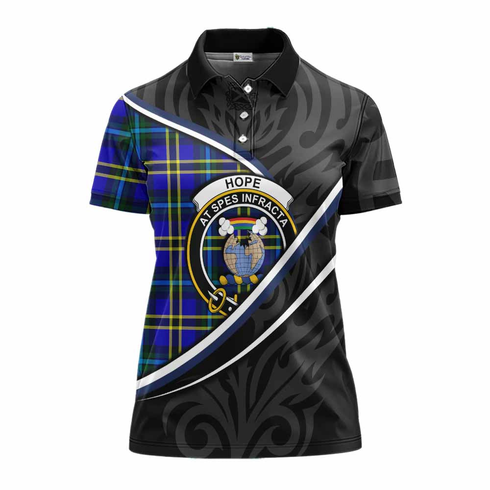 Hope Tartan Family Crest Women's Polo Shirt Celtic Scottish Thistle Floral - Tartan Vibes Clothing