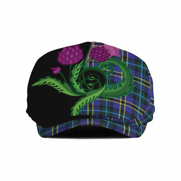 Hope Tartan Flat Cap, Jeff Cap Traditional Scottish Thistle
