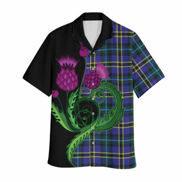 Hope Tartan Hawaiian Shirt Traditional Scottish Thistle