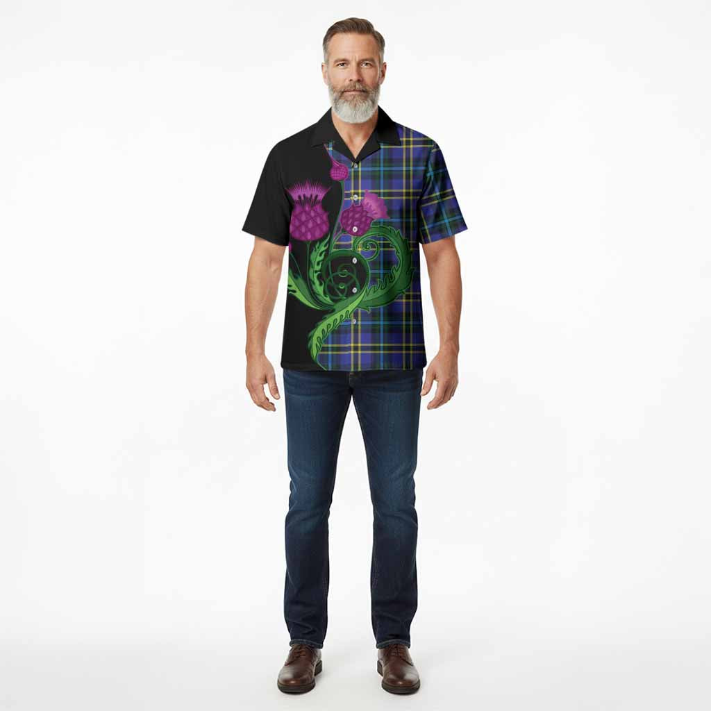 Hope Tartan Hawaiian Shirt Traditional Scottish Thistle