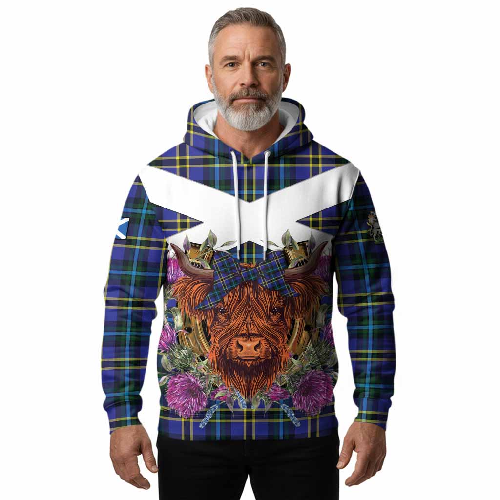 Hope Tartan Hoodie Scottish Thistle Heilan Coo