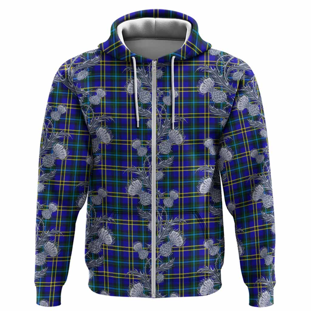 Hope Tartan Hoodie Seamless Scottish Thistle Flowers
