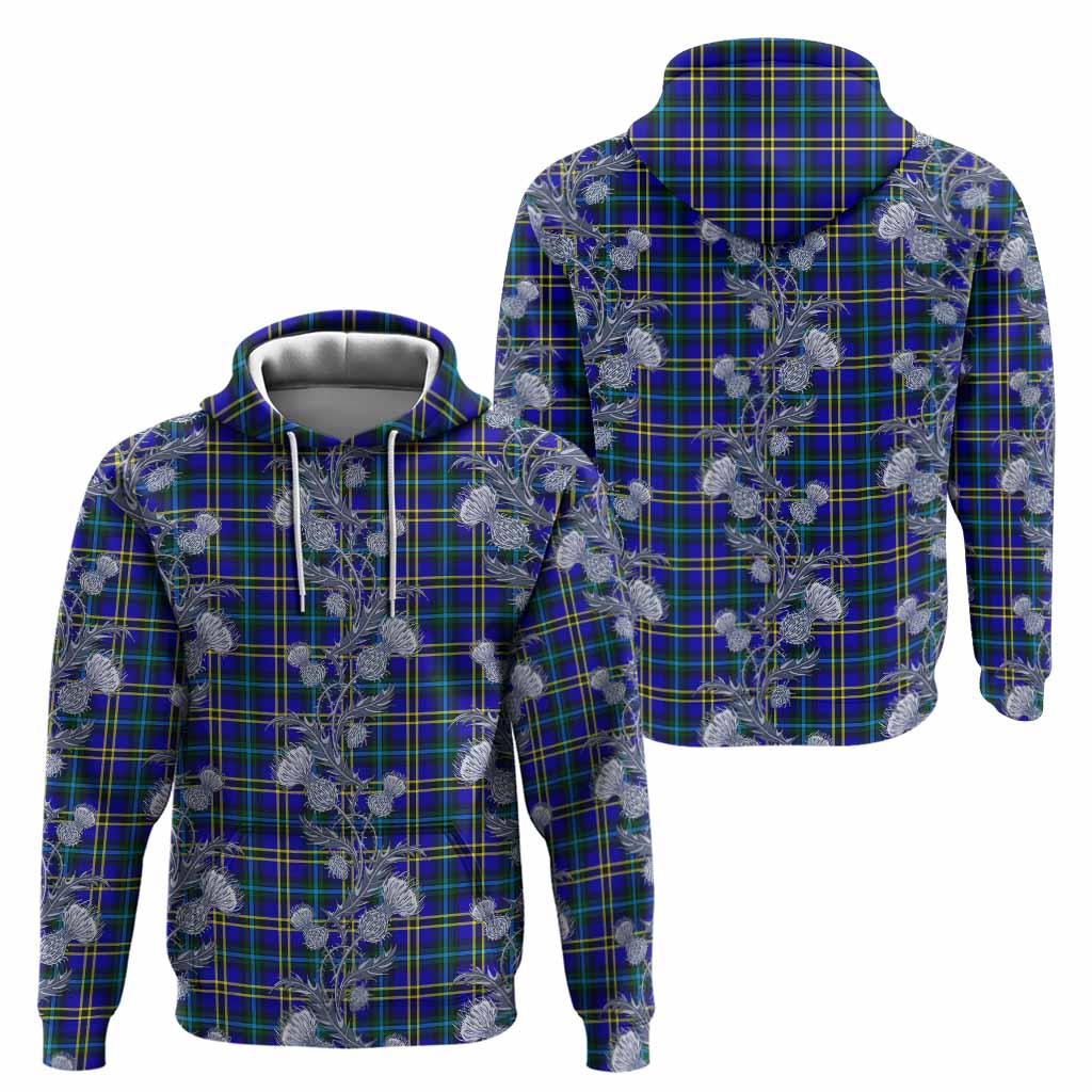 Hope Tartan Hoodie Seamless Scottish Thistle Flowers