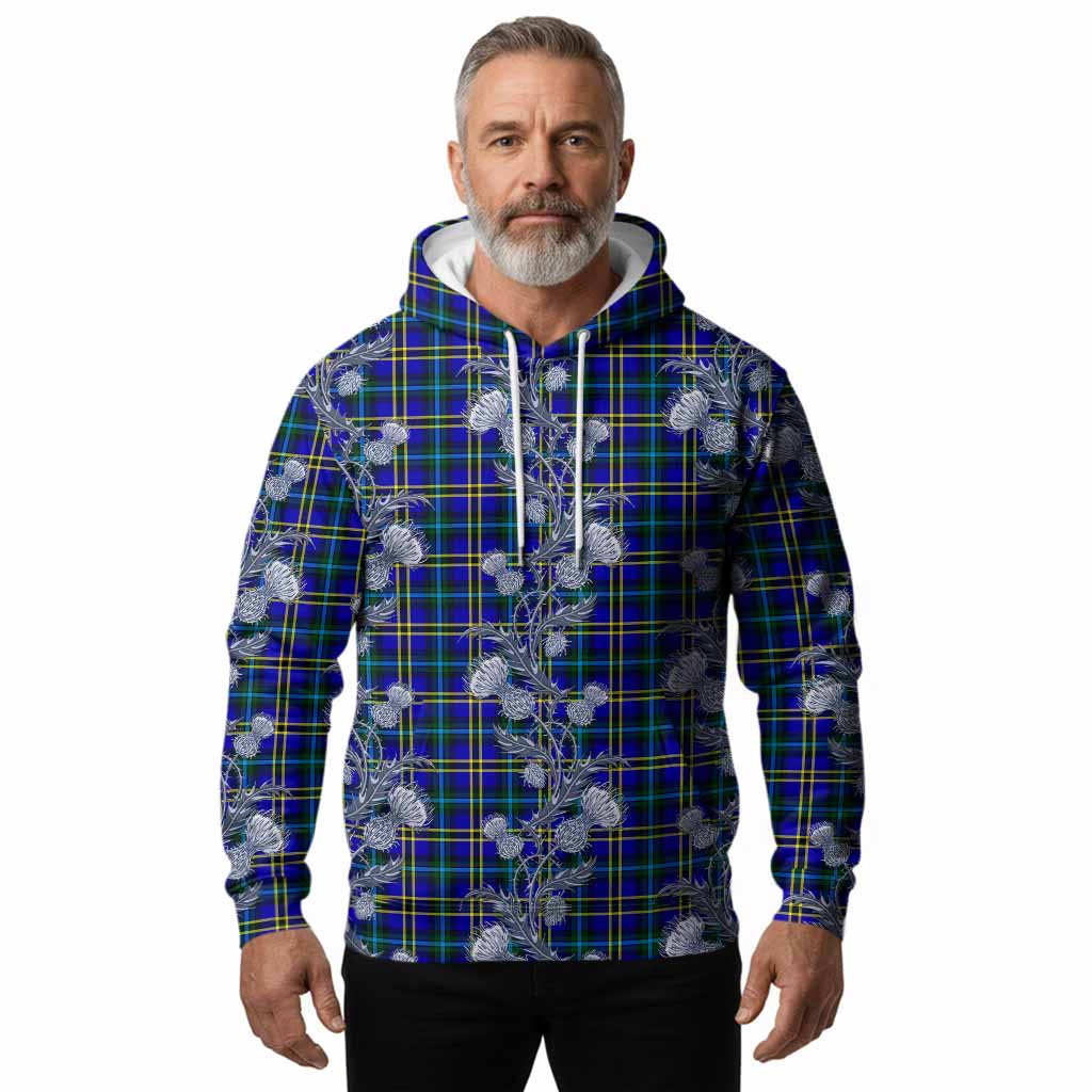 Hope Tartan Hoodie Seamless Scottish Thistle Flowers