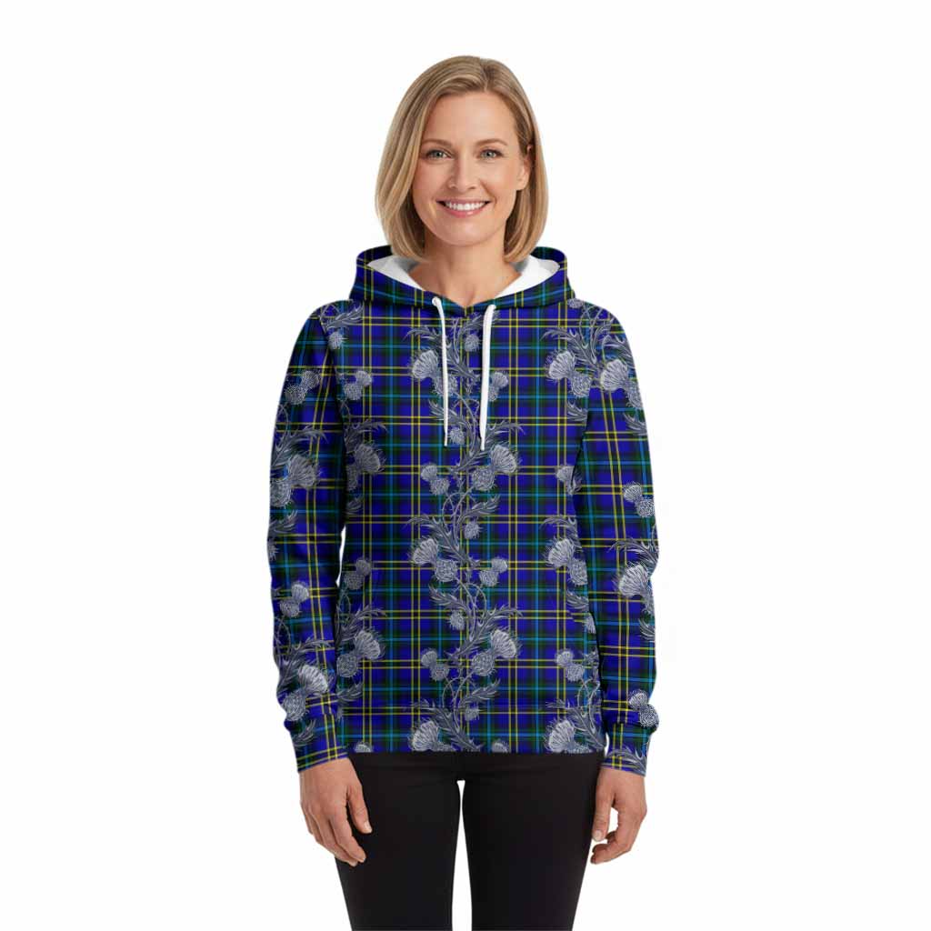 Hope Tartan Hoodie Seamless Scottish Thistle Flowers