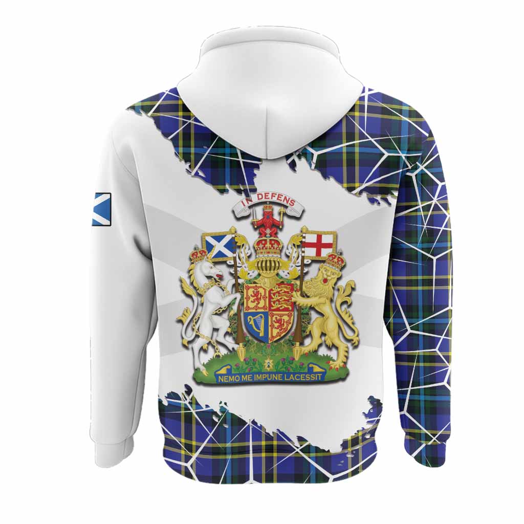 Hope Tartan Hoodie with Family Crest and Lion Rampant Grunge Style