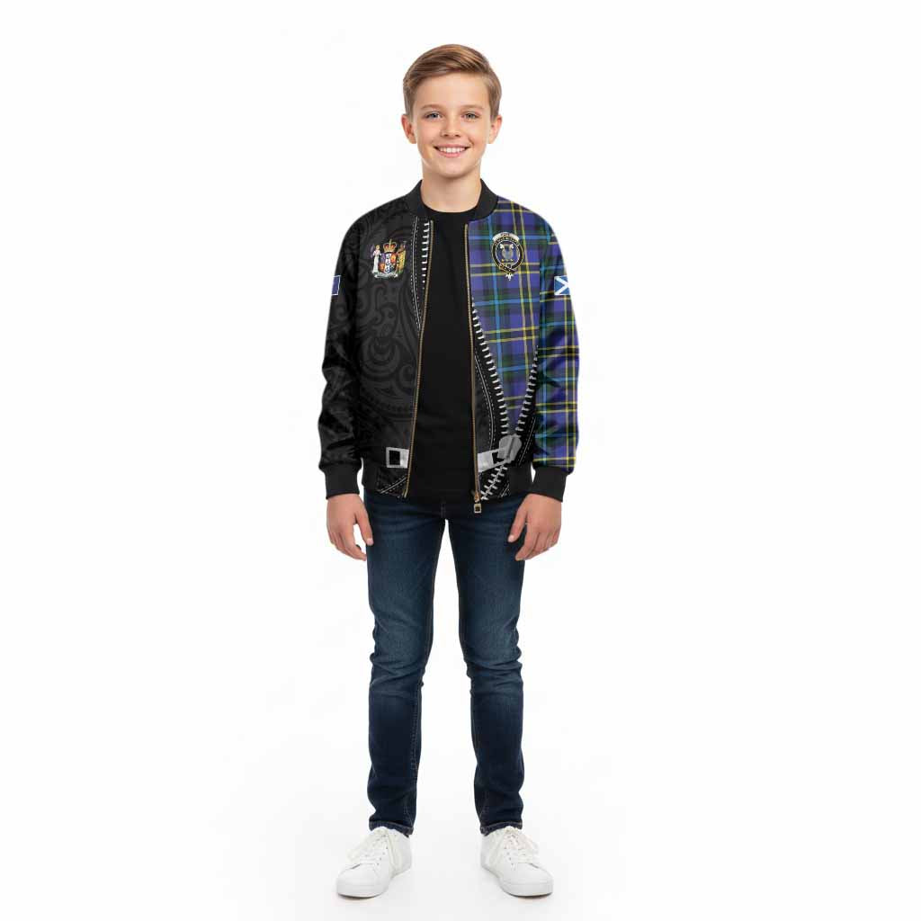 Hope Tartan Kid Bomber Jacket New Zealand Pattern Unique Zipper Stylized