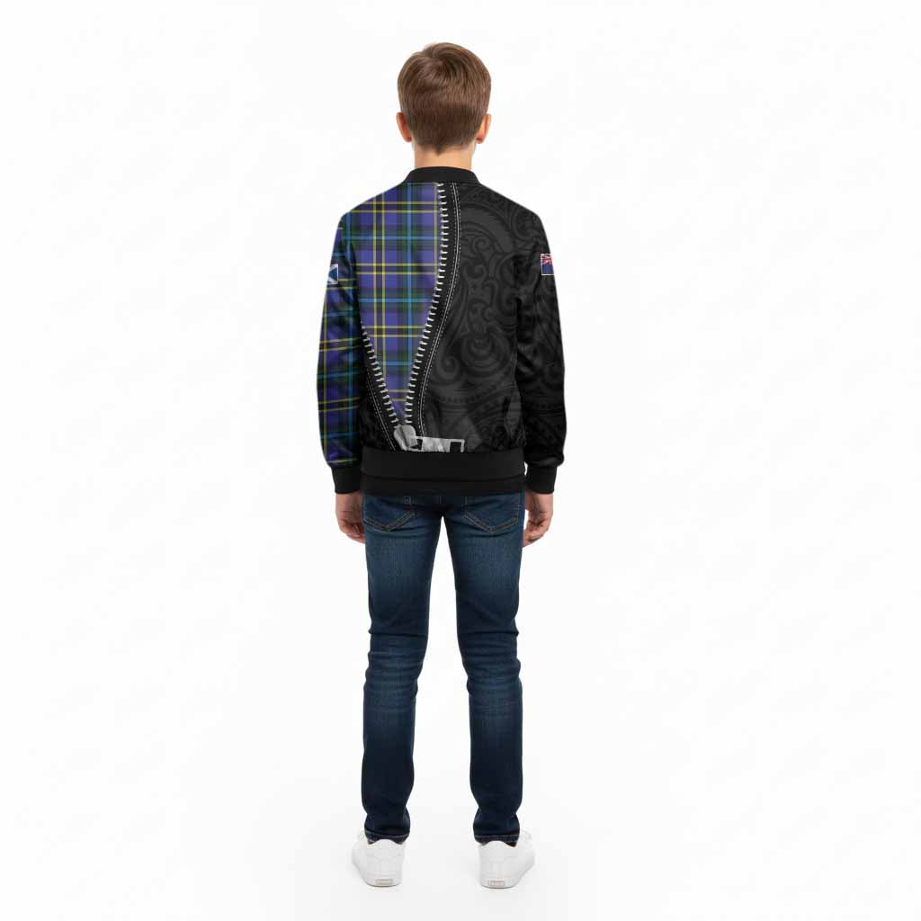 Hope Tartan Kid Bomber Jacket New Zealand Pattern Unique Zipper Stylized