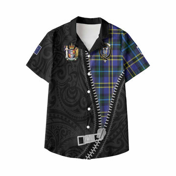 Hope Tartan Kid Hawaiian Shirt New Zealand Pattern Unique Zipper Stylized