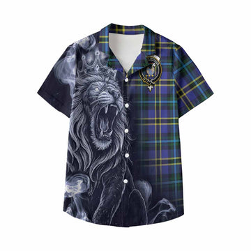 Hope Tartan Kid Hawaiian Shirt Roaring Lion Heritage