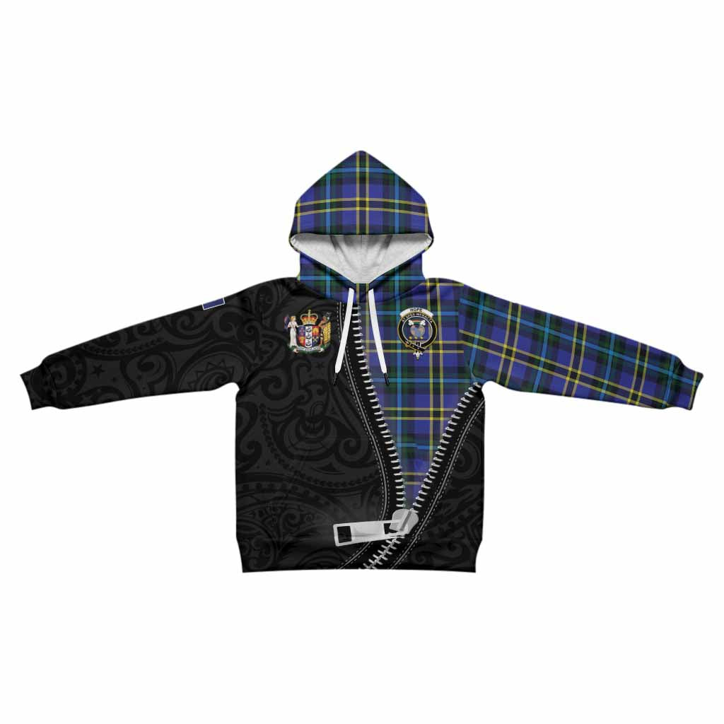 Hope Tartan Kid Hoodie New Zealand Pattern Unique Zipper Stylized
