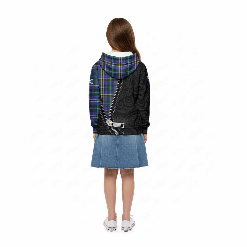 Hope Tartan Kid Hoodie New Zealand Pattern Unique Zipper Stylized