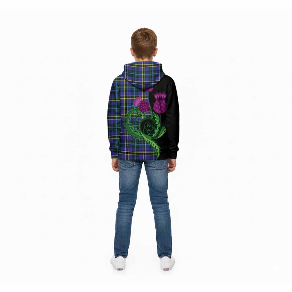 Hope Tartan Kid Hoodie Traditional Scottish Thistle