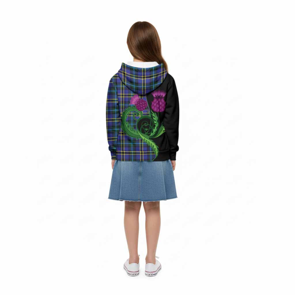 Hope Tartan Kid Hoodie Traditional Scottish Thistle