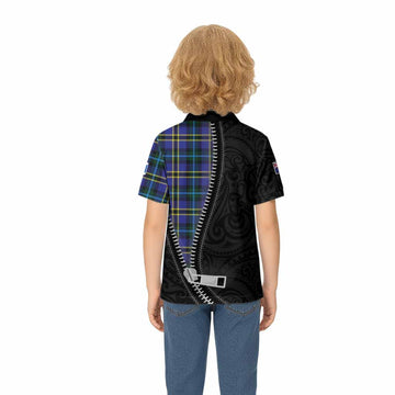 Hope Tartan Kid Polo Shirt New Zealand Pattern Unique Zipper Stylized