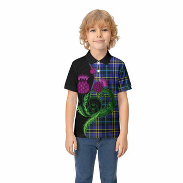 Hope Tartan Kid Polo Shirt Traditional Scottish Thistle