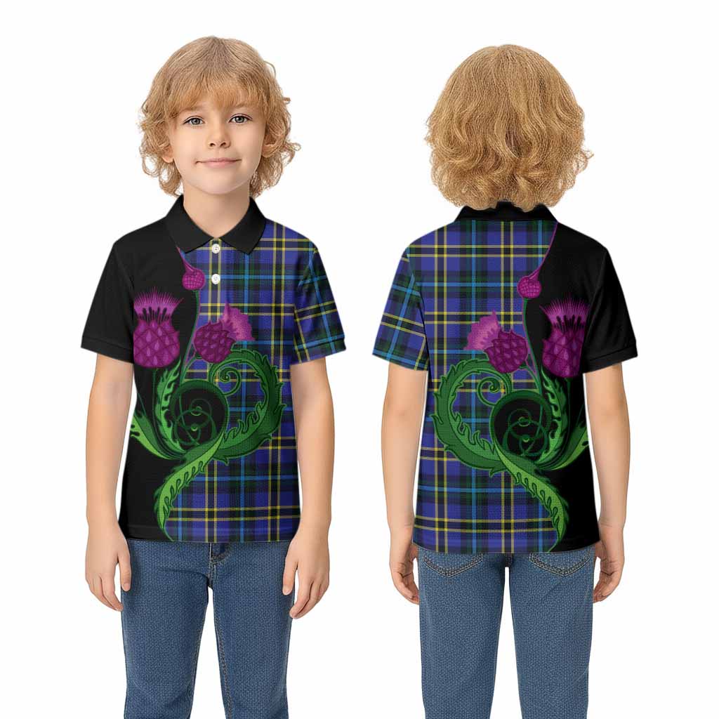 Hope Tartan Kid Polo Shirt Traditional Scottish Thistle